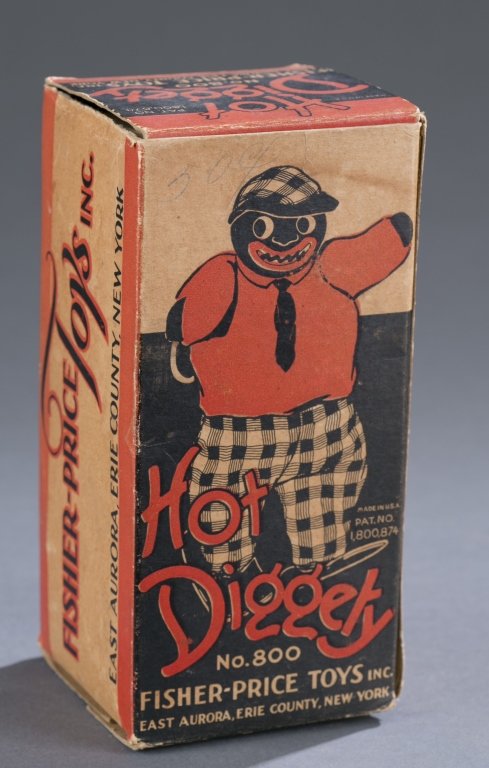 Fisher-Price No. 800 Hot Diggety Toy: Circa 1934. Clockwork is working, includes original box.