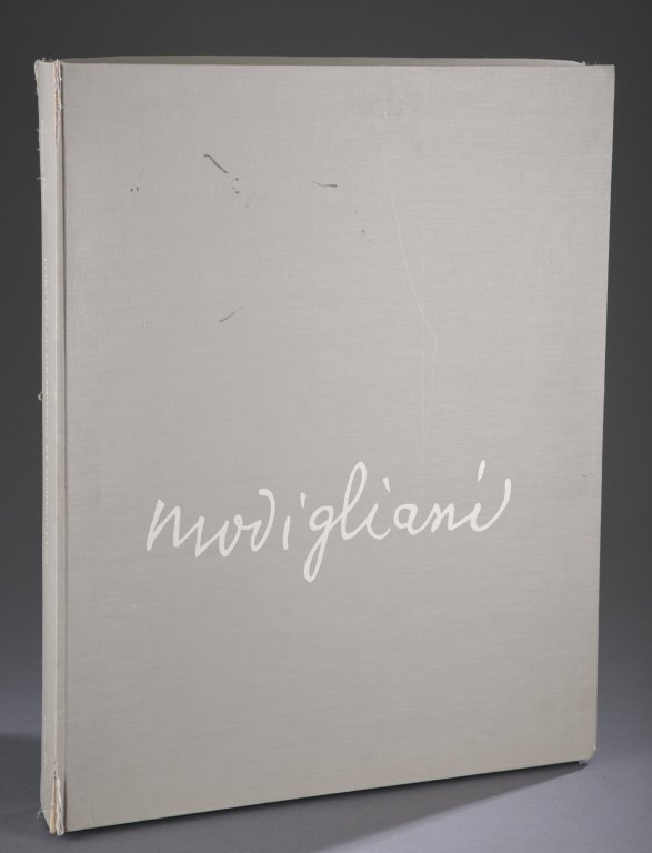 Amedeo Modigliani (Italian, 1884-1920): Forty-five drawings by Modigliani, New York, 1959, published by Grove Press, limited edition #167 of 250 copies, in original cloth case. 23 1/4" x 17 1/2" to 30" x 24 1/2" Condition: Two corners of ca