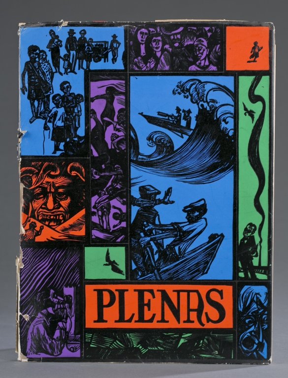 Lorenzo Homar and Rafael Tufino Plenas Songbook: (Puerto Rican, 20th c.) Song book with twelve original signed linoleum block cuts. Number 726/850 In good condition: cover shows edge wear and binding missing.