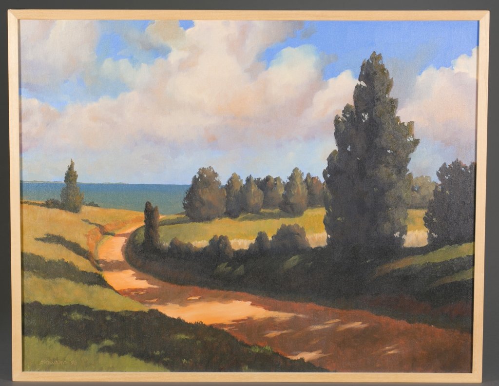 Robert Browning (American, b. 1955): Road to the Bay Oil on Canvas Signed and dated 1998 on the lower left corner 28 1/2" x 36 1/5"; Frame: 29 1/2" x 37 1/2"
