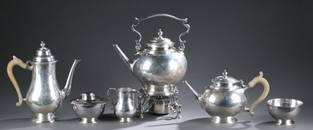 George V Sterling Six-Piece Coffee & Tea Service