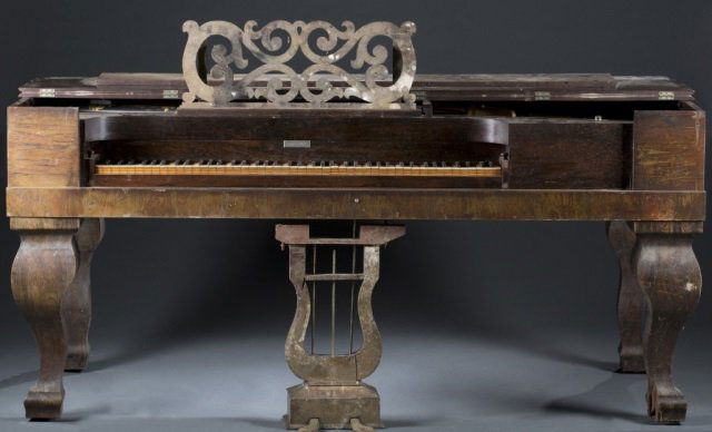 19th c. R. Nunns & Clark of NY Square Grand Piano. (1 of 9)