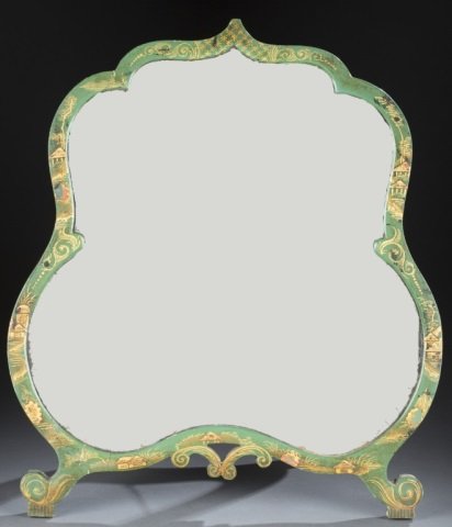 19th c. Italian Chinoiserie Green & Gilt Mirror. (1 of 6)