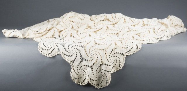 Late 19th/Early 20th c. Crocheted Bedspread. (1 of 3)