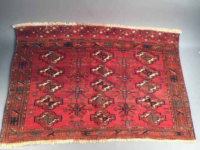 20th c. Geometric Tribal Rug. (1 of 4)