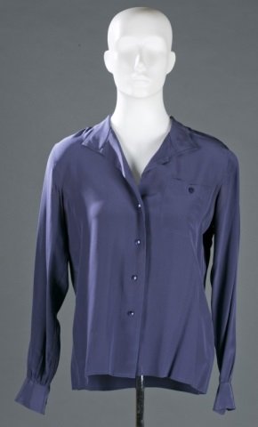 Two Saint Laurent Paris Silk Blouses, c.1980s. (1 of 10)