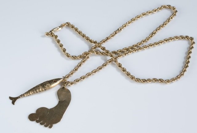 Ladies' 14K Rope Chain with Charms. (1 of 3)