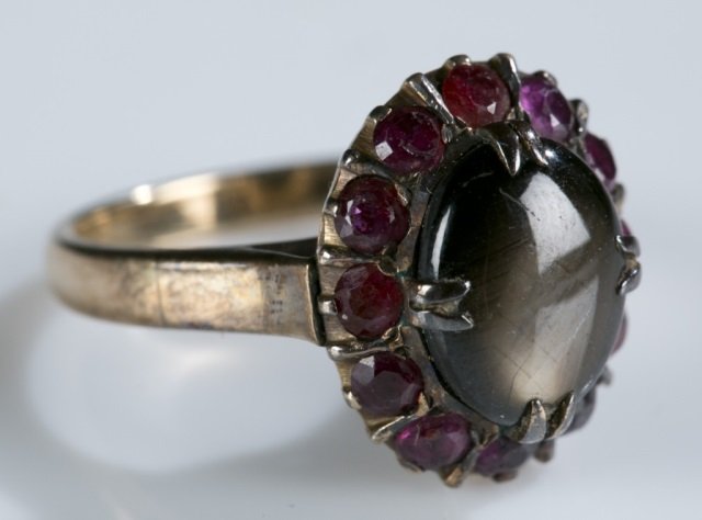 Tiger's Eye & Ruby 14K Gold Ring. (1 of 4)