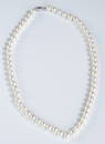 Pearl Necklace with Platinum & Diamond Clasp.