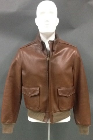 Arthur Adler Brown Leather Bomber Jacket, c.1980s. (1 of 4)