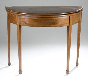 Tayloe Neoclassical Demilune Table c.1780s.