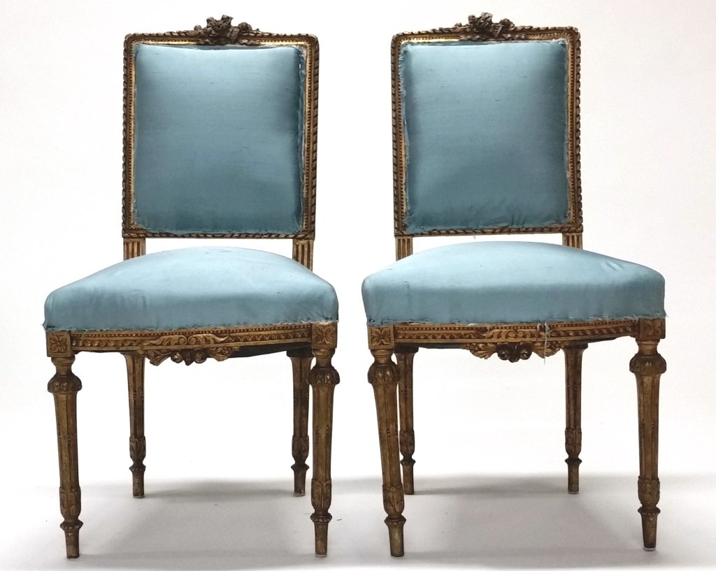 Pair of Early 19th c. Louis XVI Side Chairs. (1 of 6)