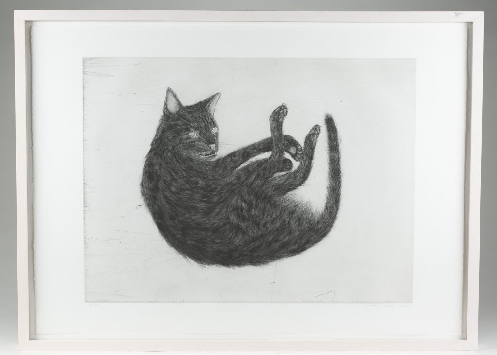 Kiki Smith (Germany/United States, b. 1954).: "Ginzer". 2000. Aquatint, drypoint, and burnishing etching on paper. Edition 24/24. 22 1/2" x 31"; frame: 34 3/4" x 33 1/2". To include receipt of purchase from Harlan & Weaver, Inc. in New York. Smit