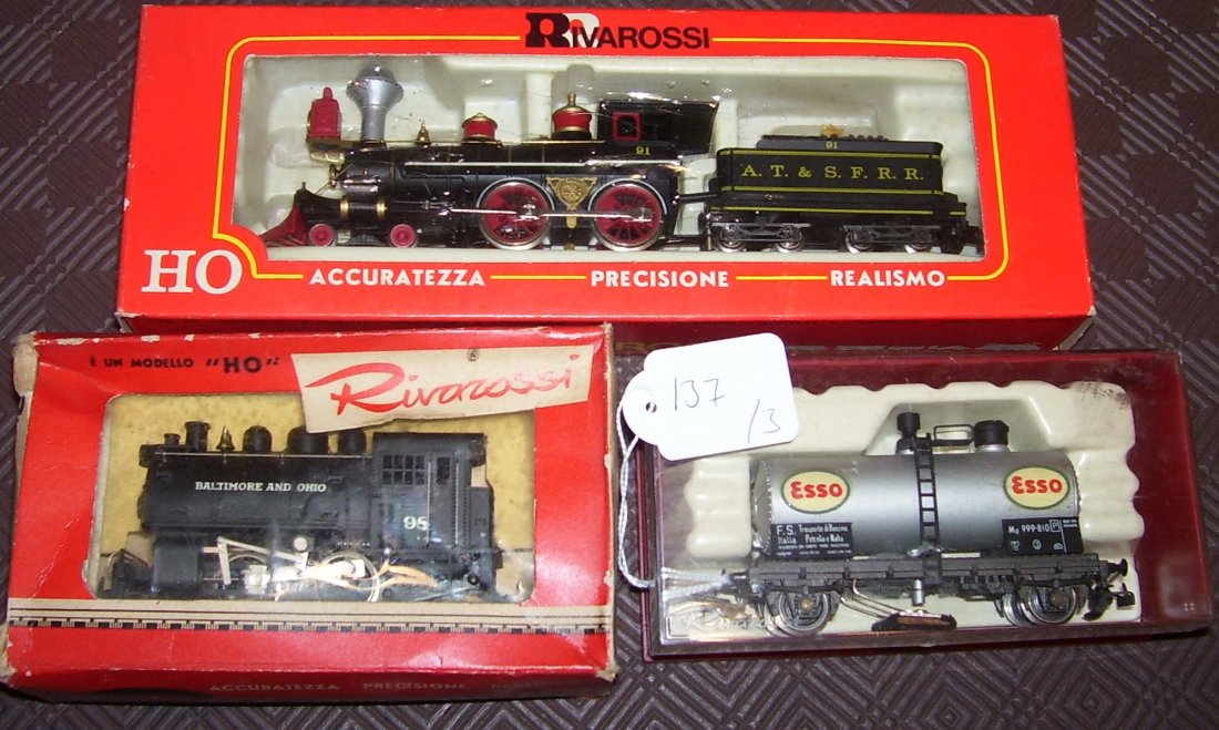 Riverossi Boxed 1206 HO Locomotive,: together with 1221 Baltimore & Ohio Locomotive Boxed & 2052 Carro Esso (3)
