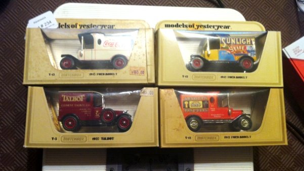 Selection of Models of Yesteryear,: Four rare delivery vans,Sunlight, Coca-Cola, Arnotts and Talbot