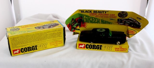 The Green Hornet , Corgi 268, Introduced 1966: "Black Beauty" mint in box , complete with original box, and inner, two missiles, three discs and instructions , Car C9 Near mint, Box C7.5 some minor wear from age , all flaps intact all original