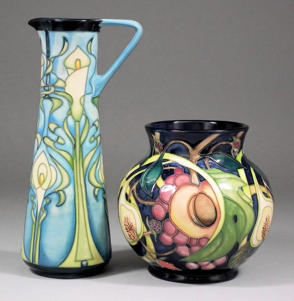 A modern Moorcroft pottery bulbous vase decorated with Feb 13, 2013