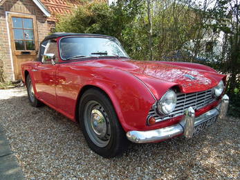 A 1962 Triumph TR4 two door sports car, registration No