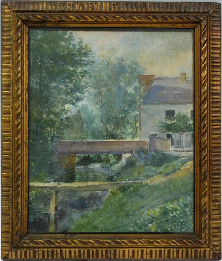 1909 GEORGES BRASSEUR LANDSCAPE PAINTING (1 of 5)