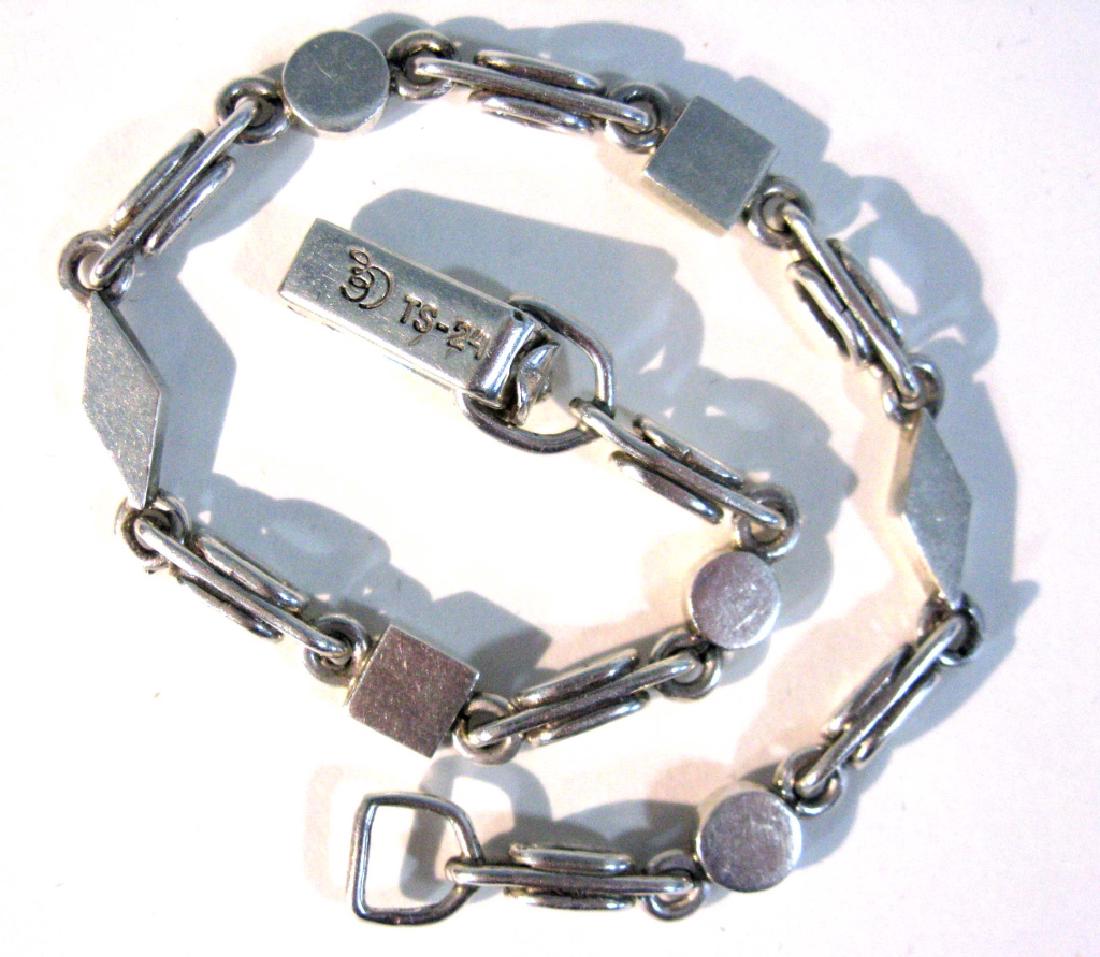 WILLIAM SPRATLING STERLING GEOMETRIC LINK BRACELET (1 of 5)
