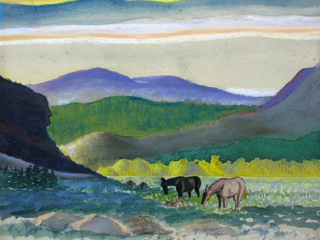 H. H. GREEN WATERCOLOR 1920 TAOS NEW MEXICO (1 of 5)