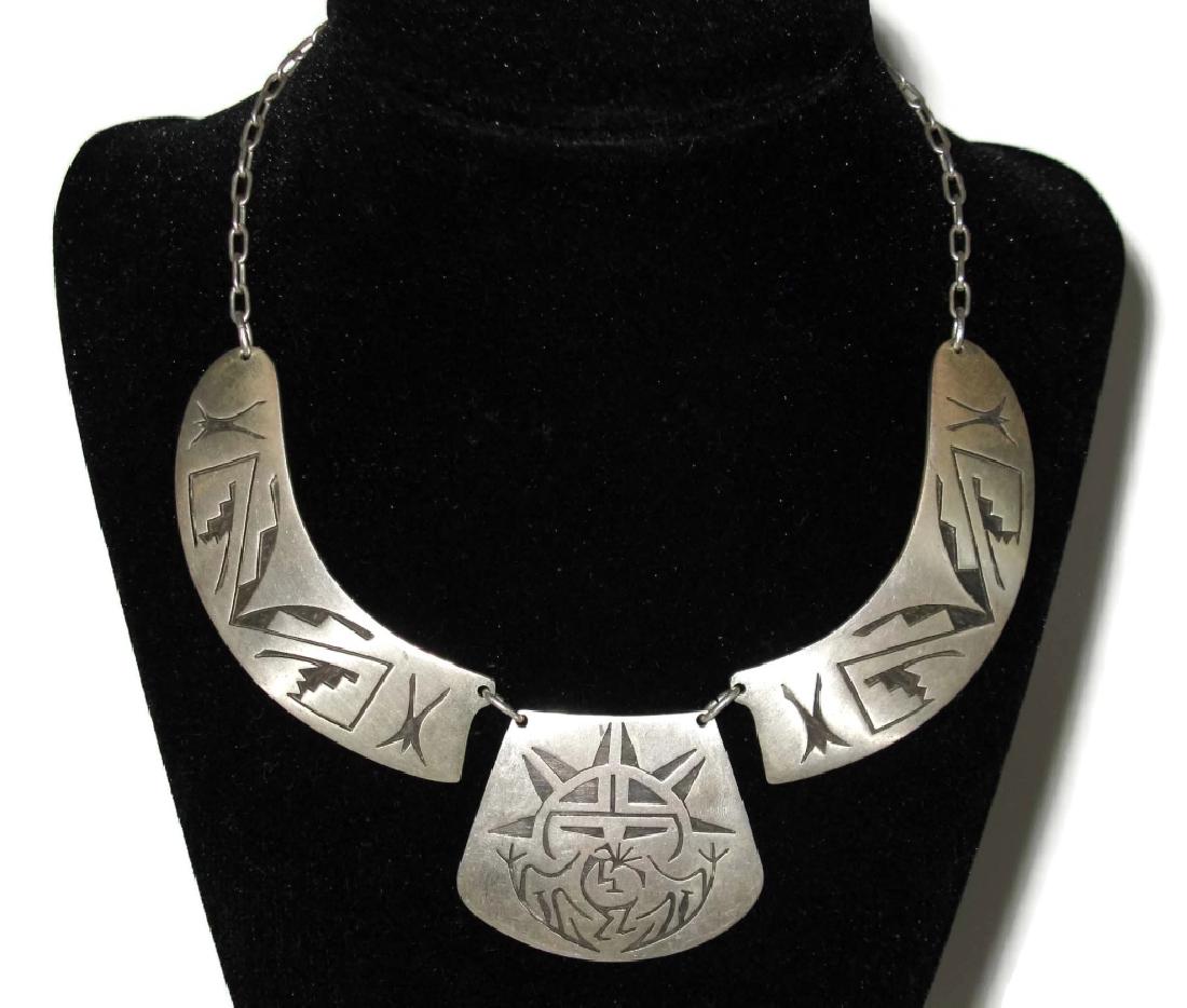 CHUCK LYNDSAY HOPI NECKLACE STERLING SILVER (1 of 5)