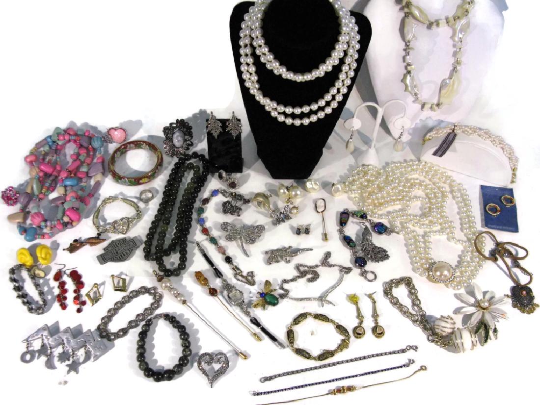 VINTAGE & ANTIQUE COSTUME JEWELRY w/ 925 STERLING (1 of 12)