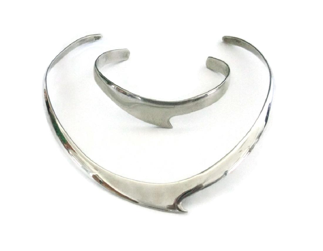 MEXICO 925 FREEFORM NECKLACE & BRACELET (1 of 4)