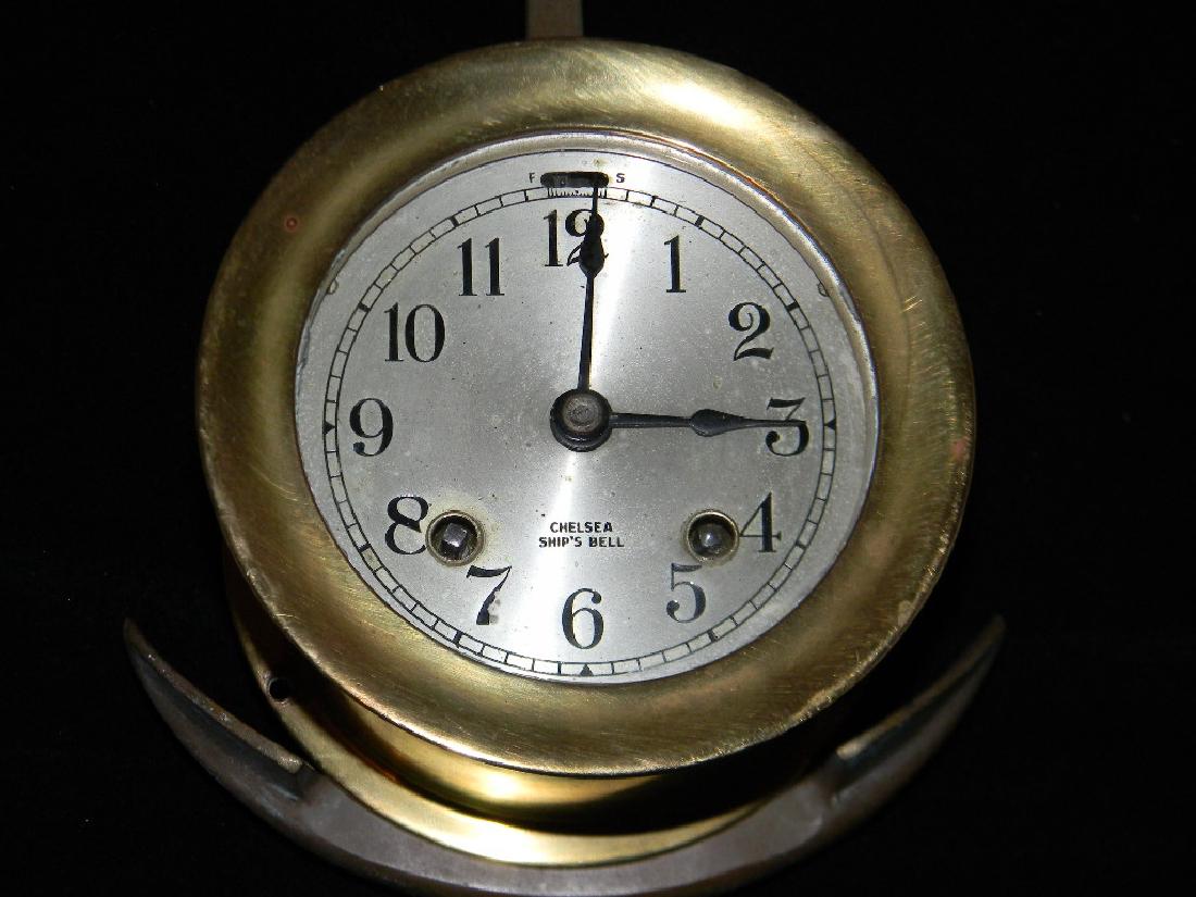 CHELSEA BRASS SHIP'S BELL CLOCK (1 of 10)