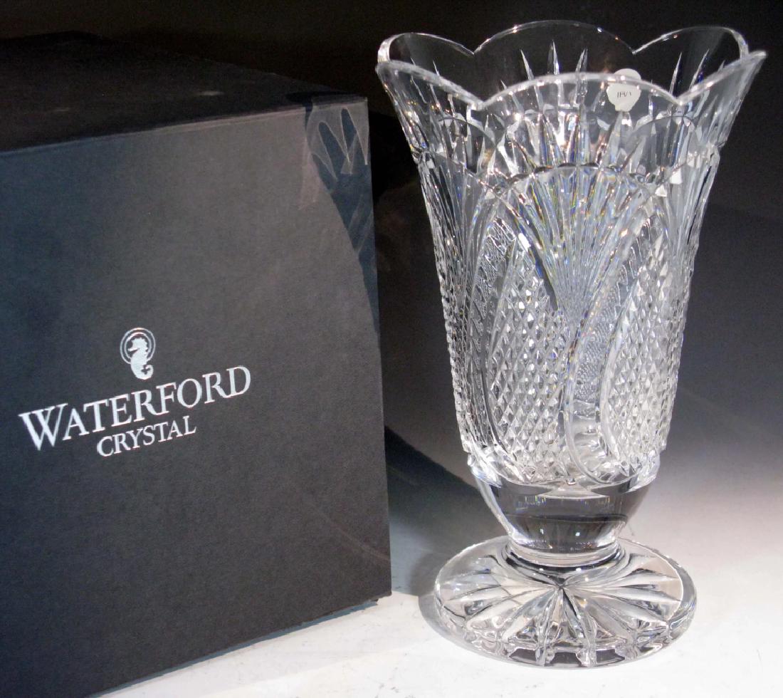 WATERFORD CRYSTAL SEAHORSE VASE SIGNED G TREACY