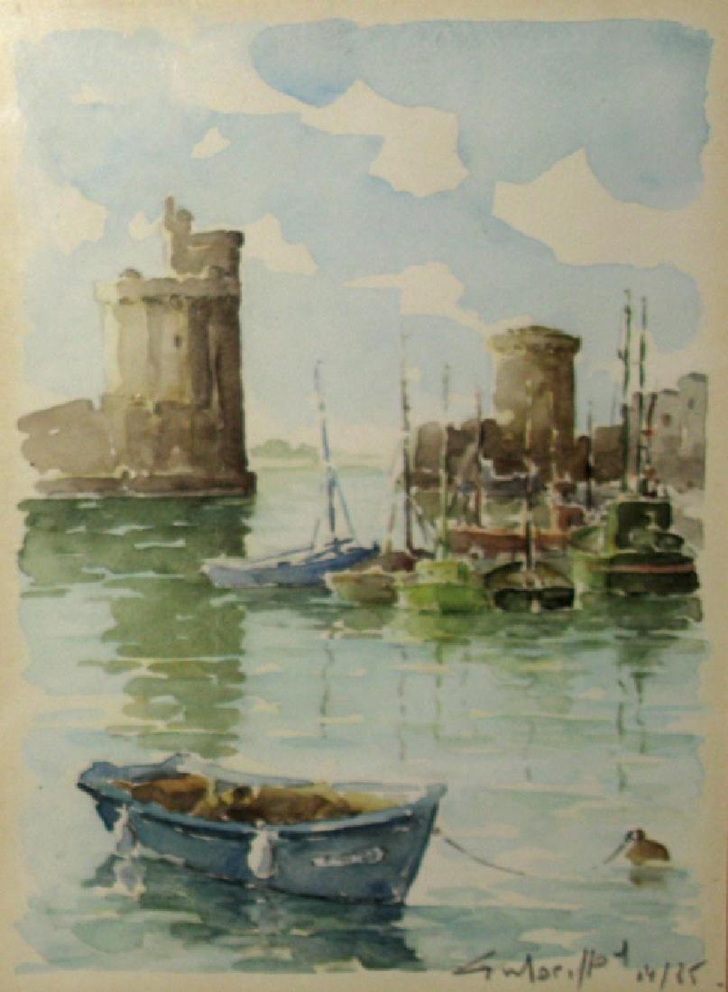 SIGNED NAUTICAL WATERCOLOR PAINTING (1 of 4)