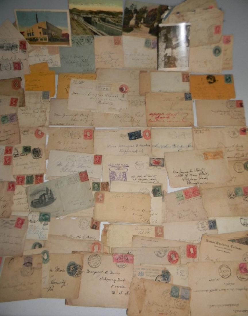 ARCHIVE OF EARLY STAMPS AND LETTERS, POSTCARDS (1 of 9)