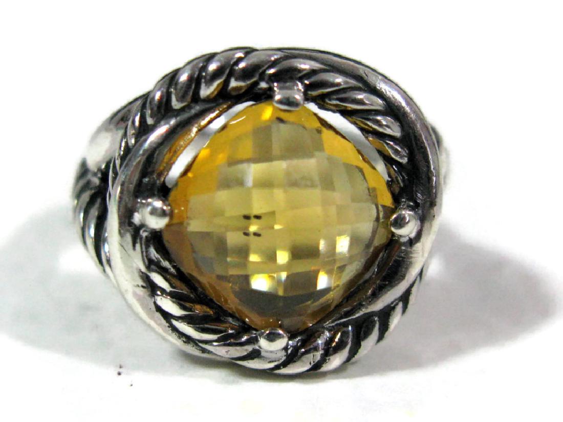 DAVID YURMAN STERLING INFINITY RING WITH CITRINE (1 of 6)