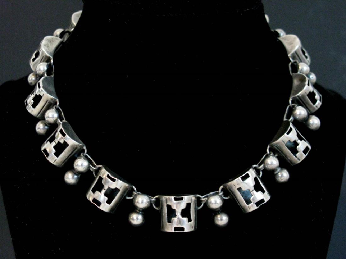 NESTOR TAXCO SHADOWBOX CHOKER NECKLACE 925 (1 of 5)