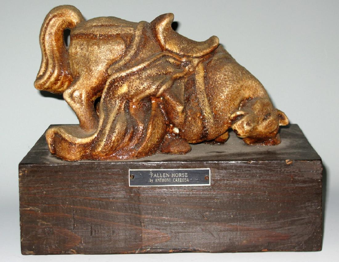 ANTHONY CARDOSO CERAMIC SCULPTURE FALLEN HORSE (1 of 7)