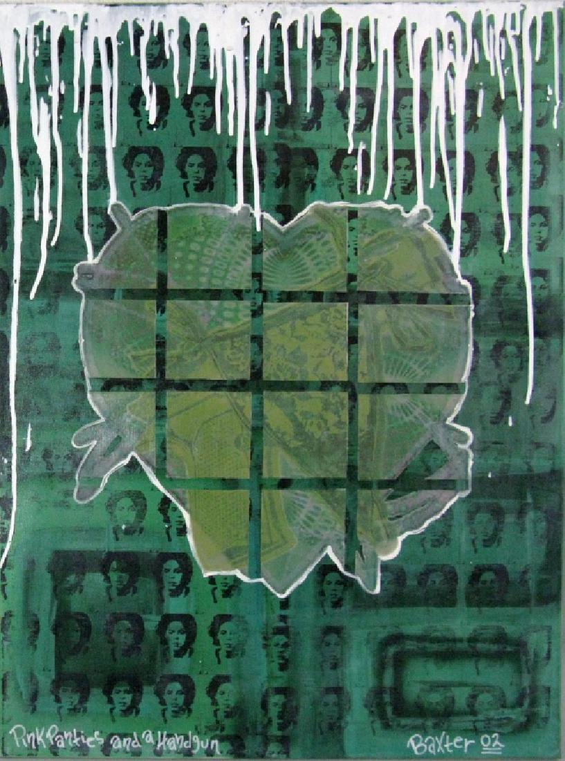 BAXTER GRAFFITI POP ART PAINTING PINK PANTIES (1 of 4)