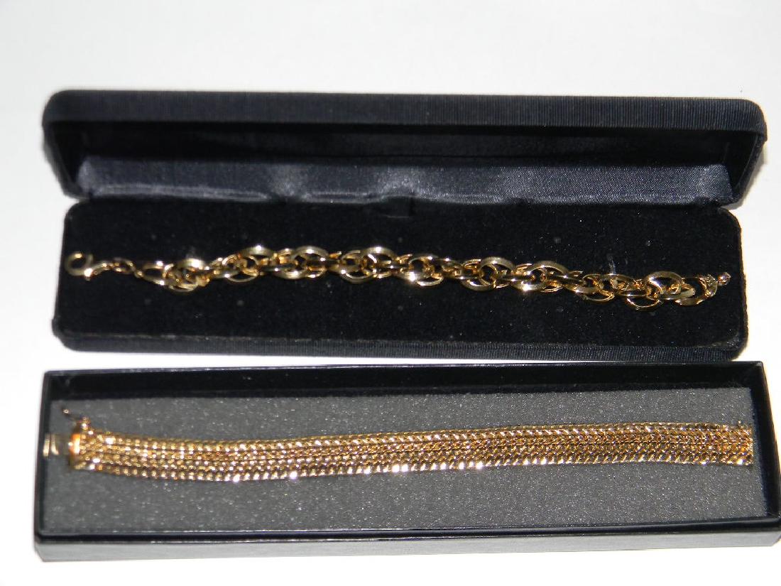 ITALIAN GOLD OVER STERLING SILVER BRACELETS (1 of 10)