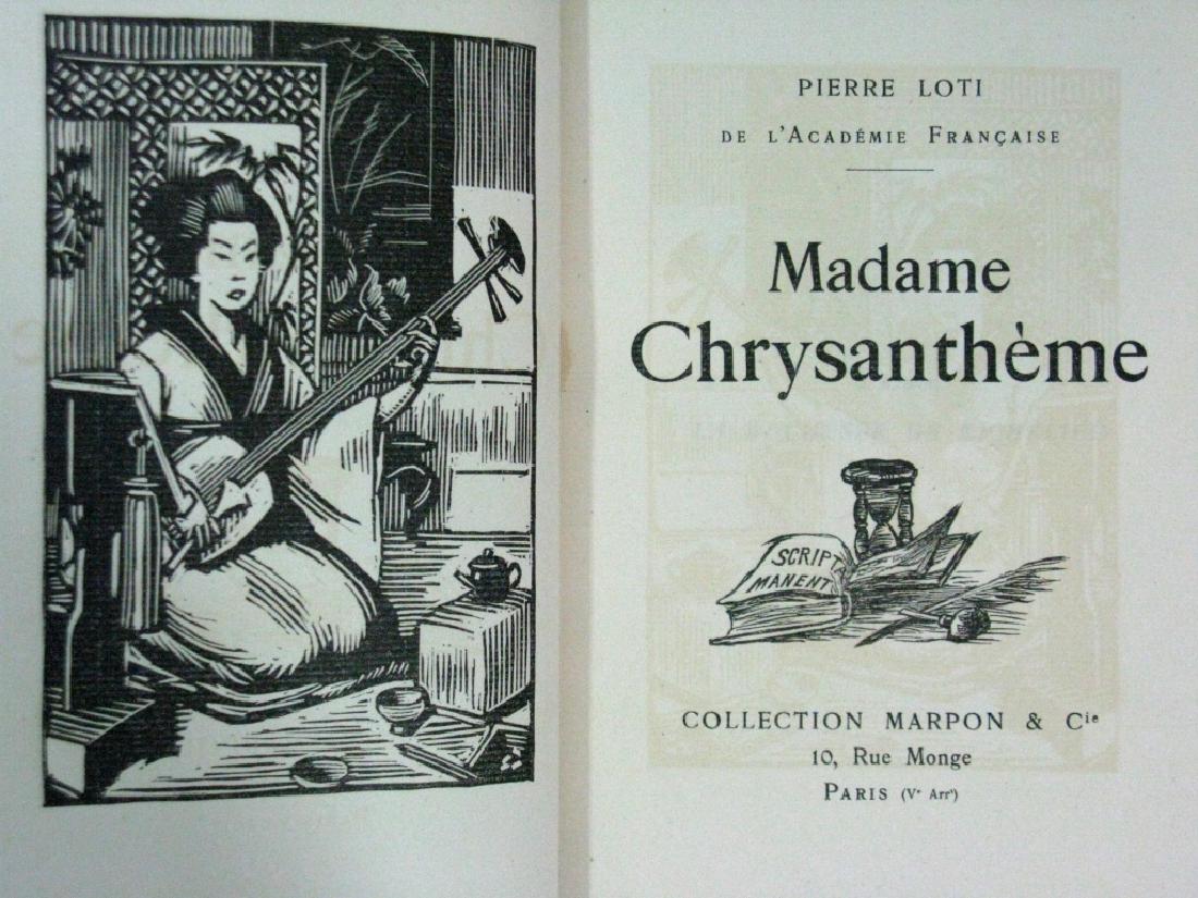 RARE BOOK P. LOTI MADAME CHRYSANTHEME WOODCUT (1 of 10)