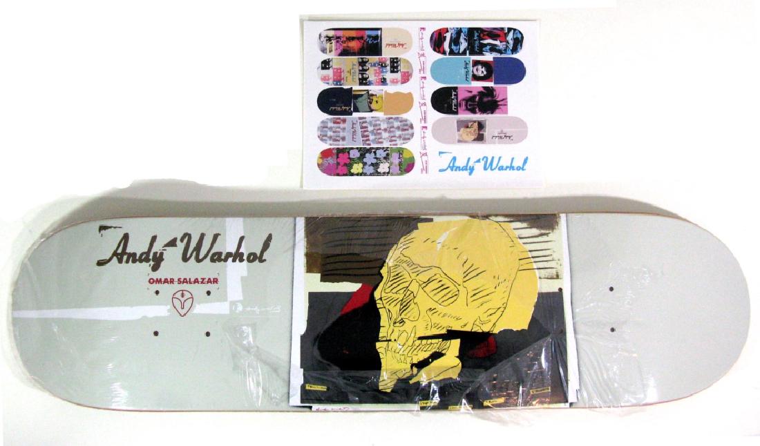 ANDY WARHOL OMAR SALAZAR SKULL SKATEBOARD DECK (1 of 3)