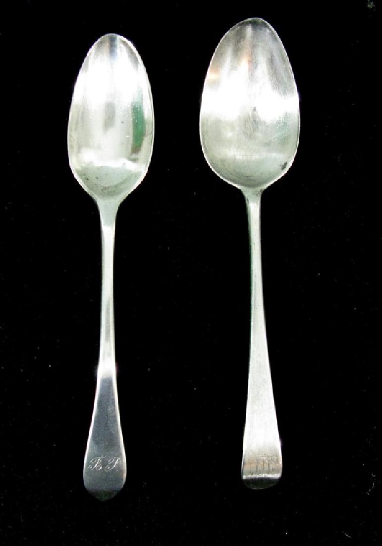 1770 LONDON STERLING SILVER STUFFING SPOONS (1 of 10)
