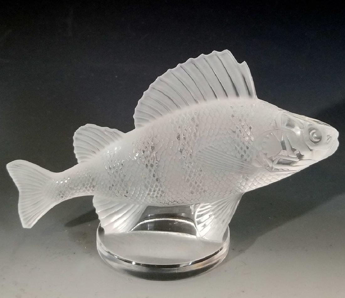 LALIQUE CRYSTAL POISSON PERCH FISH CAR MASCOT (1 of 4)