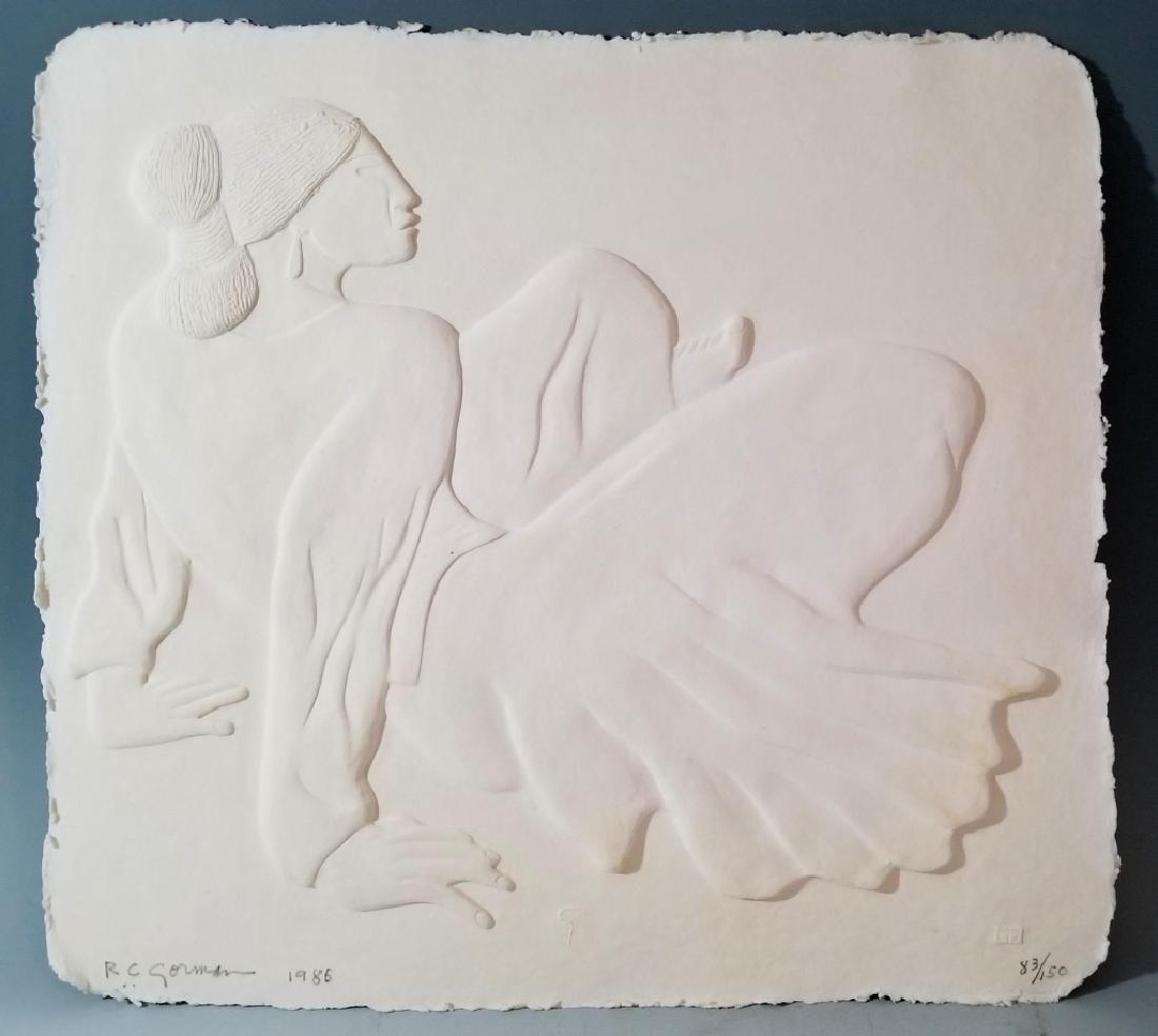 R. C. GORMAN EMBOSSED PAPER SCULPTURE PRINT (1 of 4)