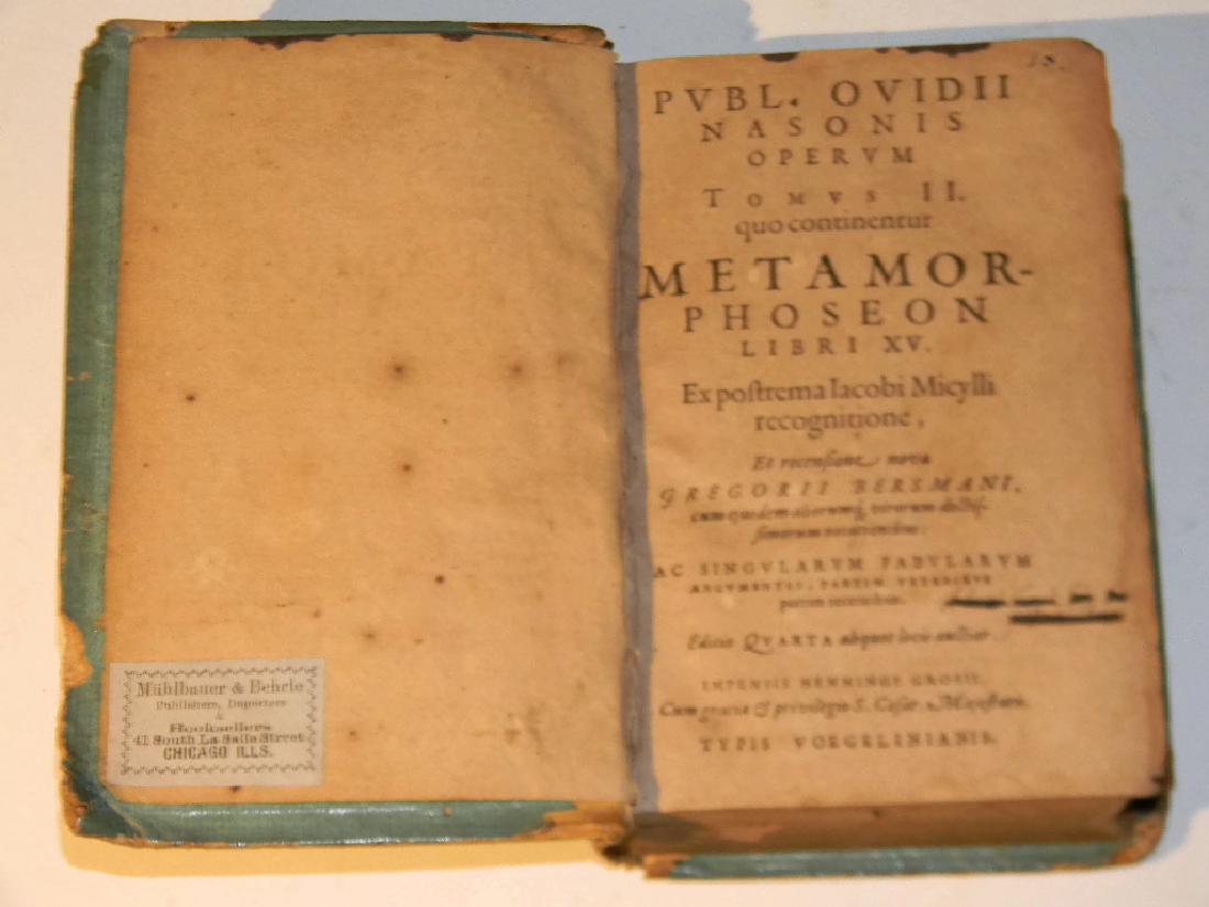 c. 1605 BOOK OVIDIUS NASO METAMORPHOSES (1 of 8)