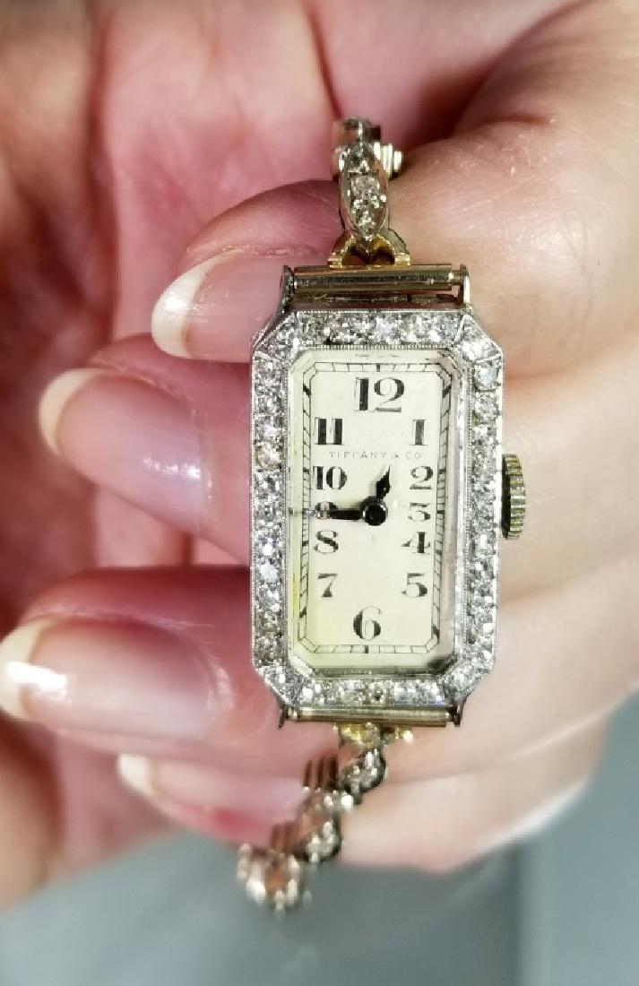 HAMILTON TIFFANY & CO PLATINUM & DIAMOND WATCH (1 of 10)