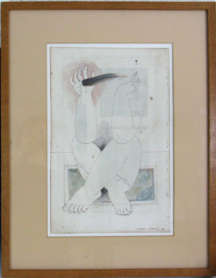 FRENCH MICHEL LABLAIS SURREAL FIGURATIVE ARTWORK 1984 (1 of 6)