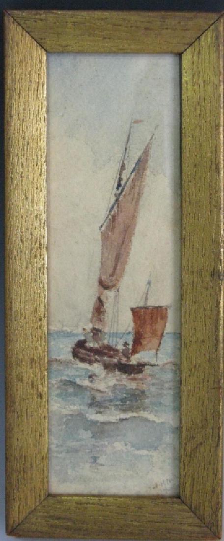 J. H. NASH ENGLISH WATERCOLOR SAILBOAT AT SEA (1 of 6)