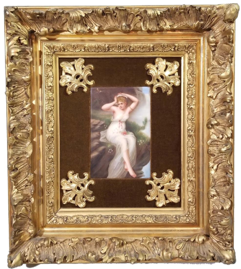 HAND PAINTED SONTAG PORCELAIN PAINTING ALPINE MAIDEN (1 of 7)