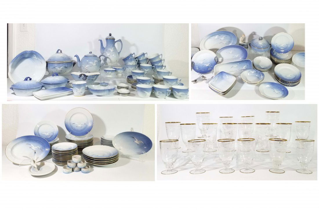 BING AND GRONDAHL PORCELAIN SEAGULL SERVICE 141 PIECES (1 of 18)
