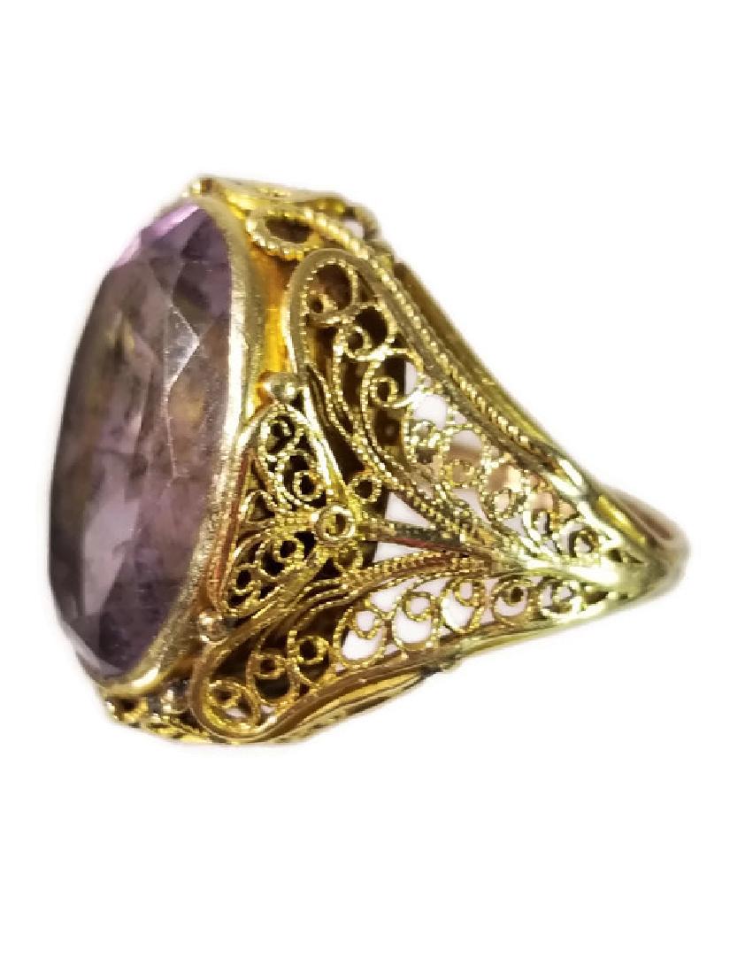14K GOLD FILLIGREE RING WITH AMETHYST (1 of 6)