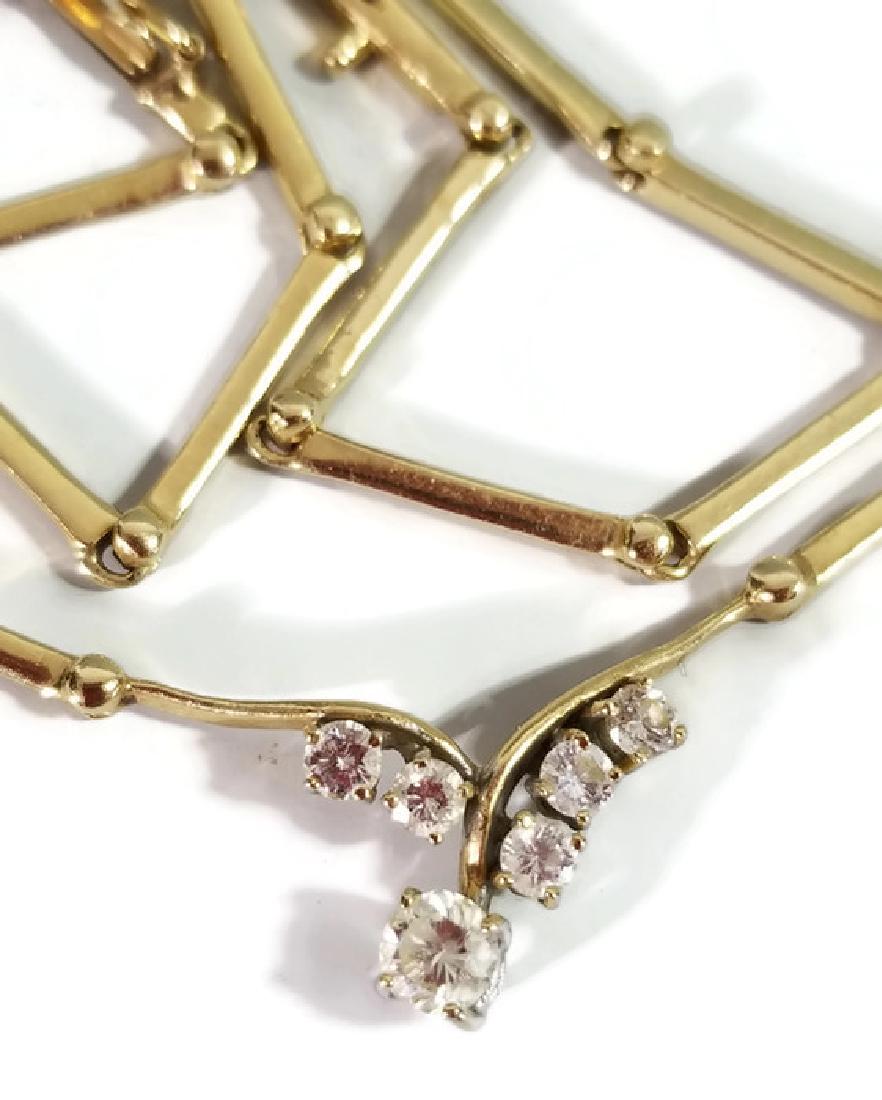 14k GOLD AND DIAMOND PENDANT DROP NECKLACE (1 of 7)